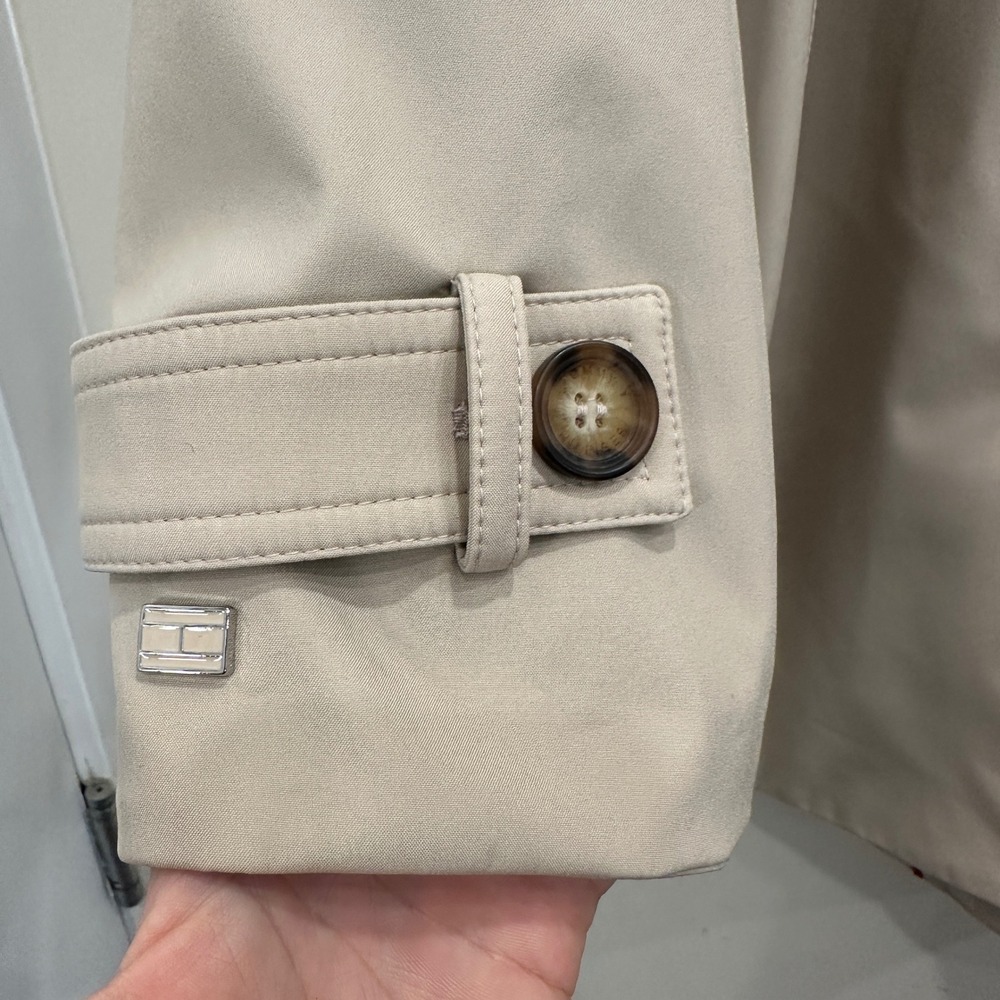 Tommy Hilfiger Heritage Single Breasted Belted Trench Coat Beige XL Preppy - Picture 12 of 16